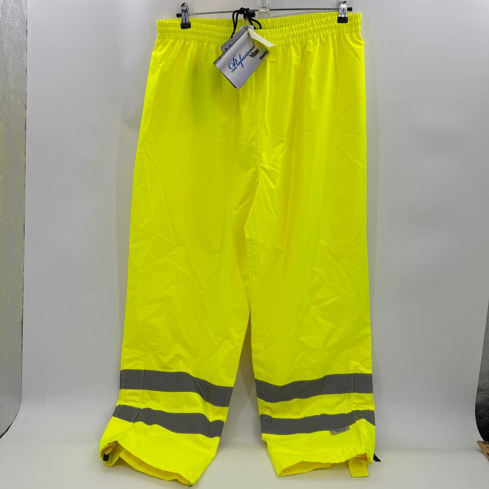 New VIKING Professional Journeyman 300D Rip Stop Safety Rain Pant Size 3X Yellow